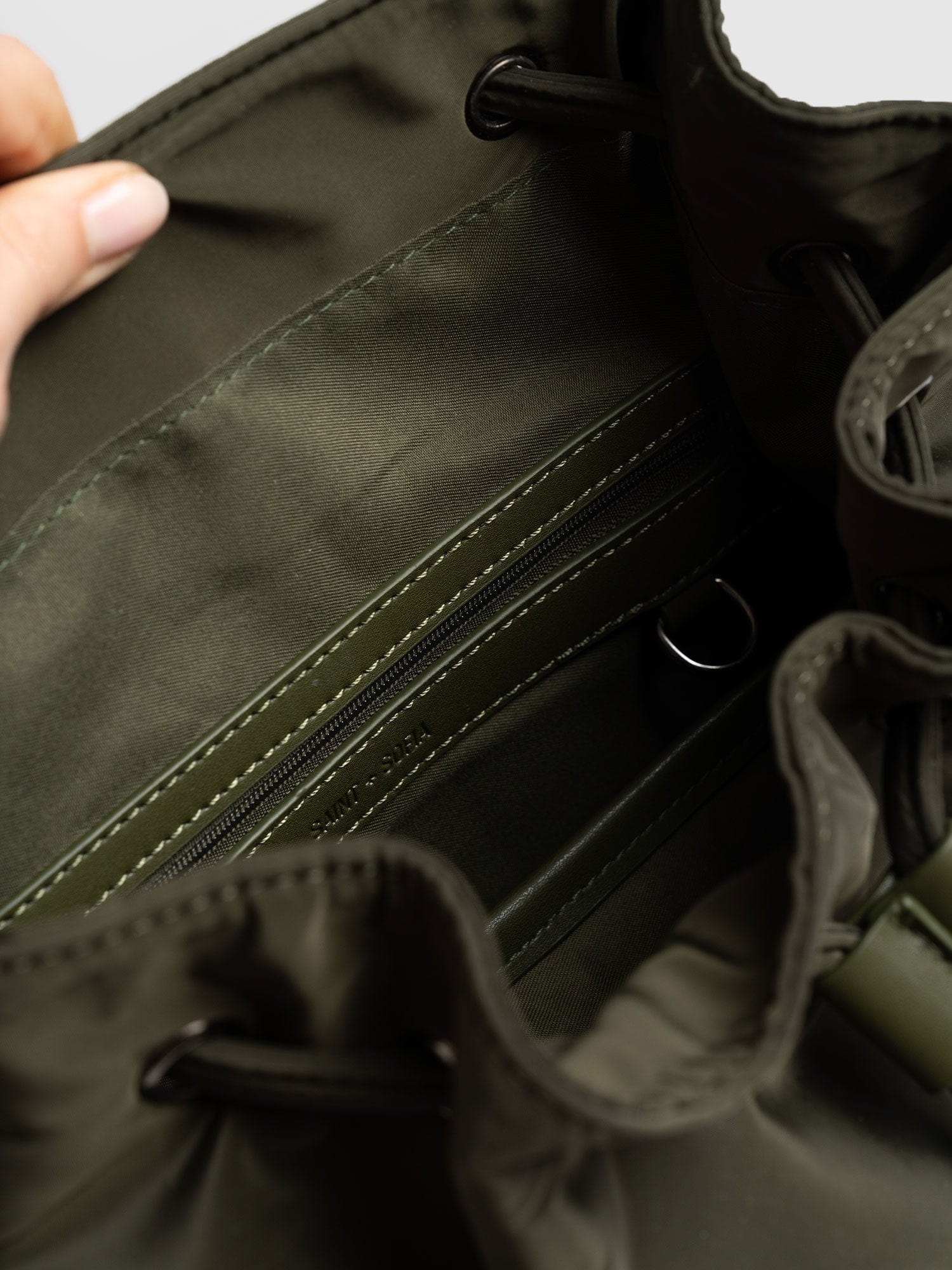 Studded Nylon Backpack Khaki - Women's Backpacks | Saint + Sofia® USA